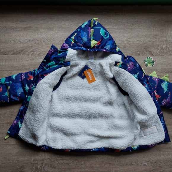 Nwt Gymboree dino coat size 7 - Picture 5 of 16